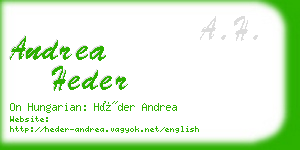 andrea heder business card